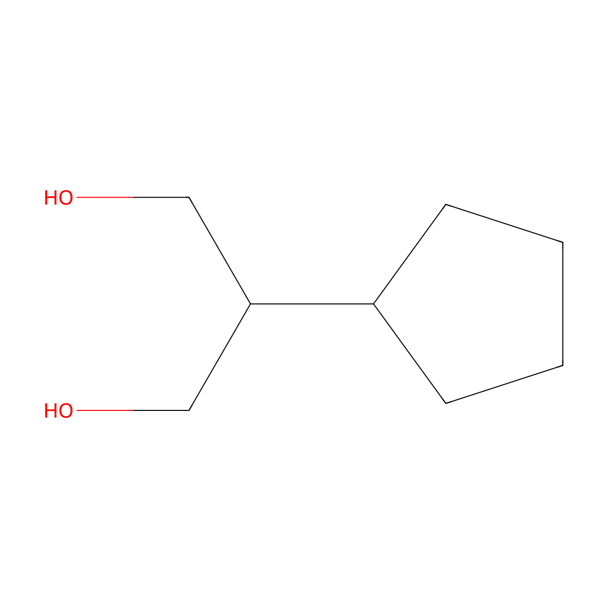 2-Cyclopentylpropane-1,3-diol molecular structure, CAS 194484-35-0