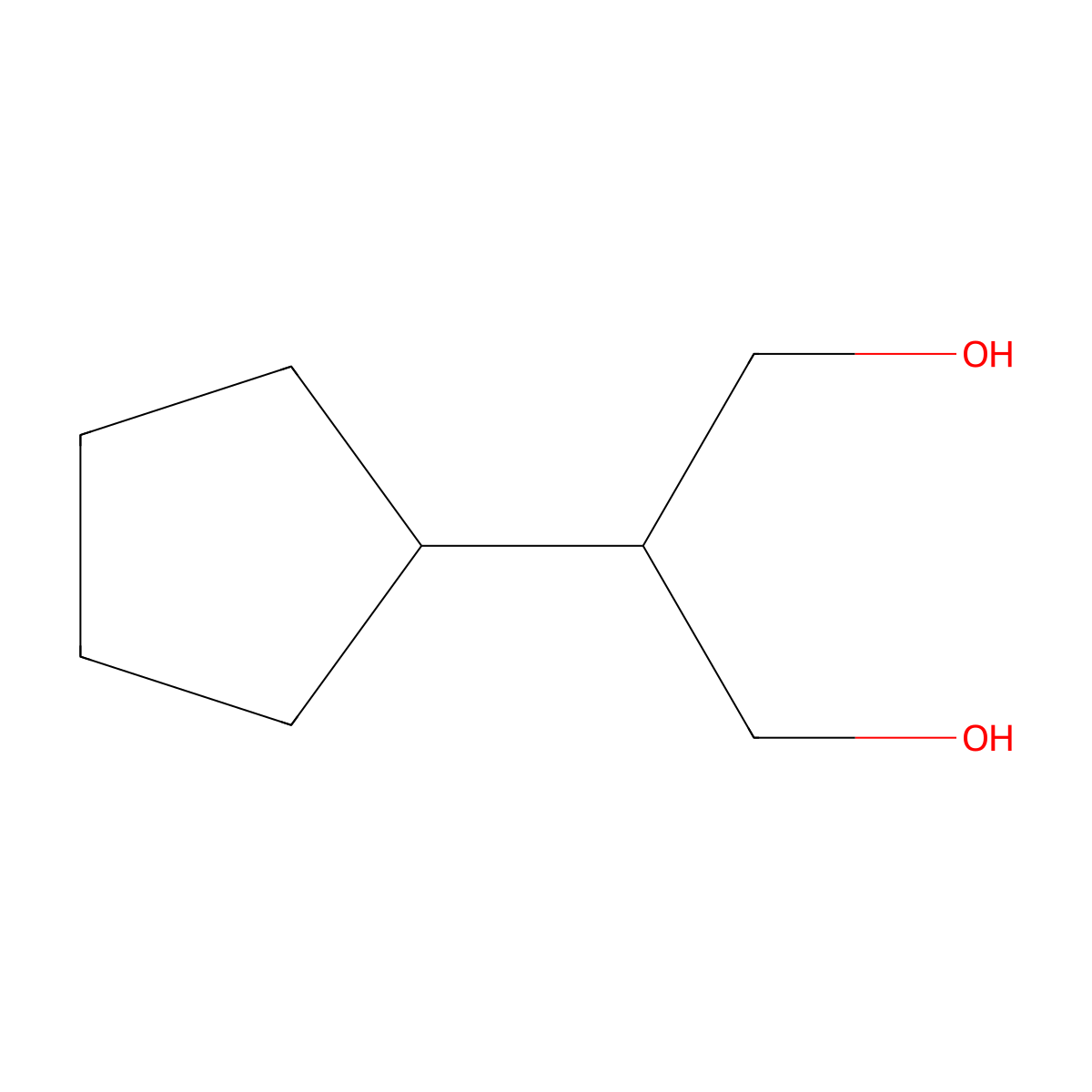 2-Cyclopentylpropane-1,3-diol molecular structure, CAS 194484-35-0