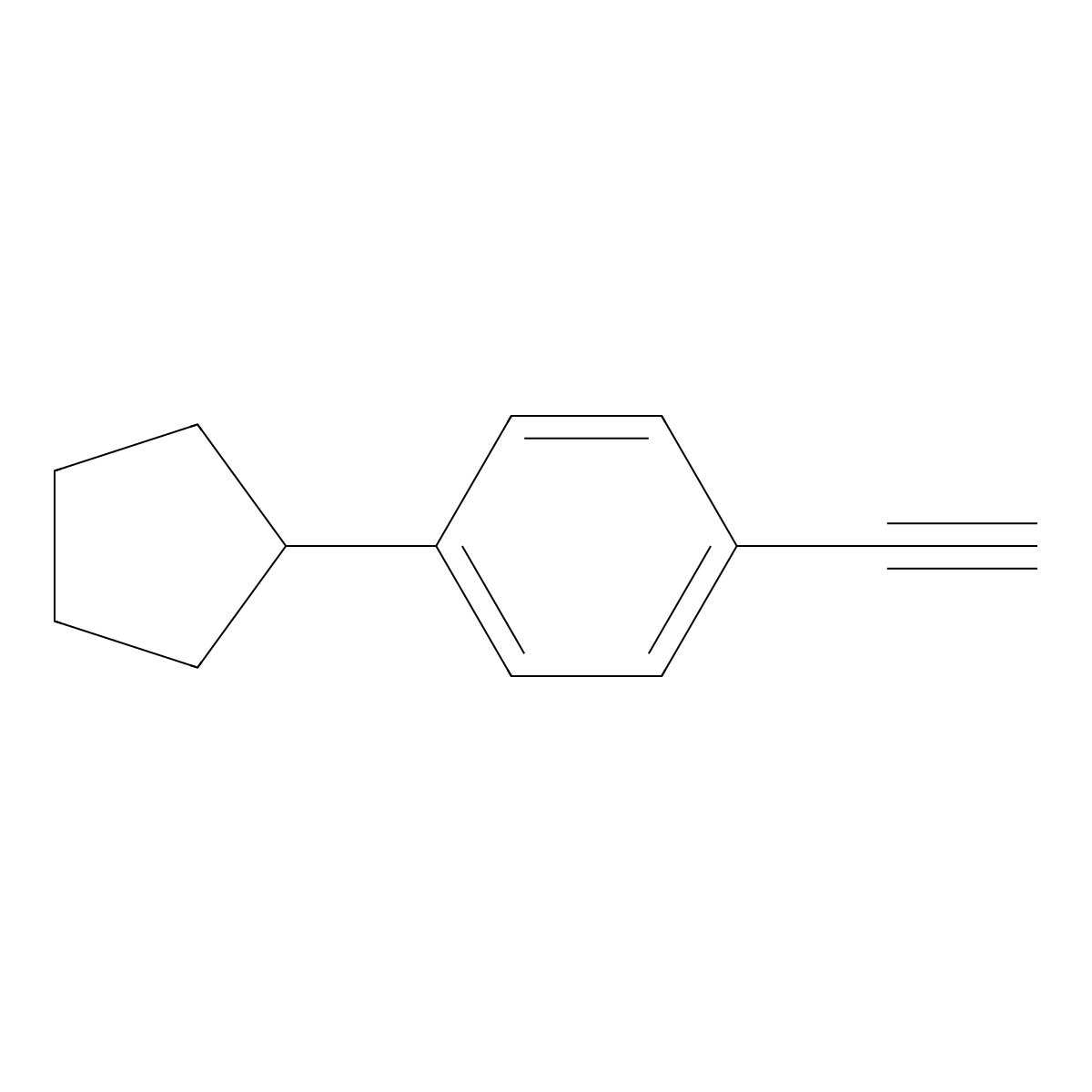 Benzene, 1-cyclopentyl-4-ethynyl- molecular structure, CAS 194484-38-3