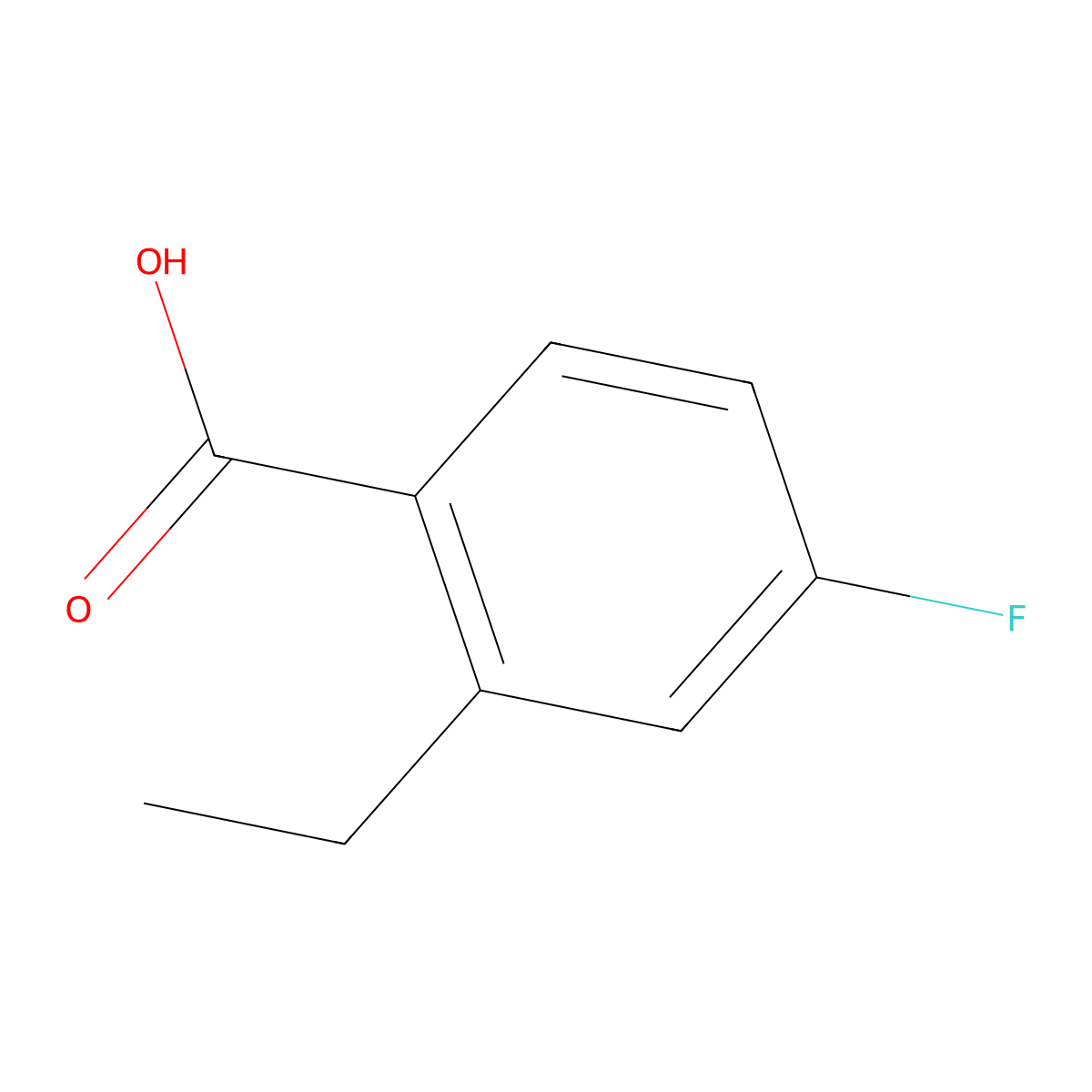 2-Ethyl-4-fluorobenzoic acid molecular structure, CAS 194487-61-1