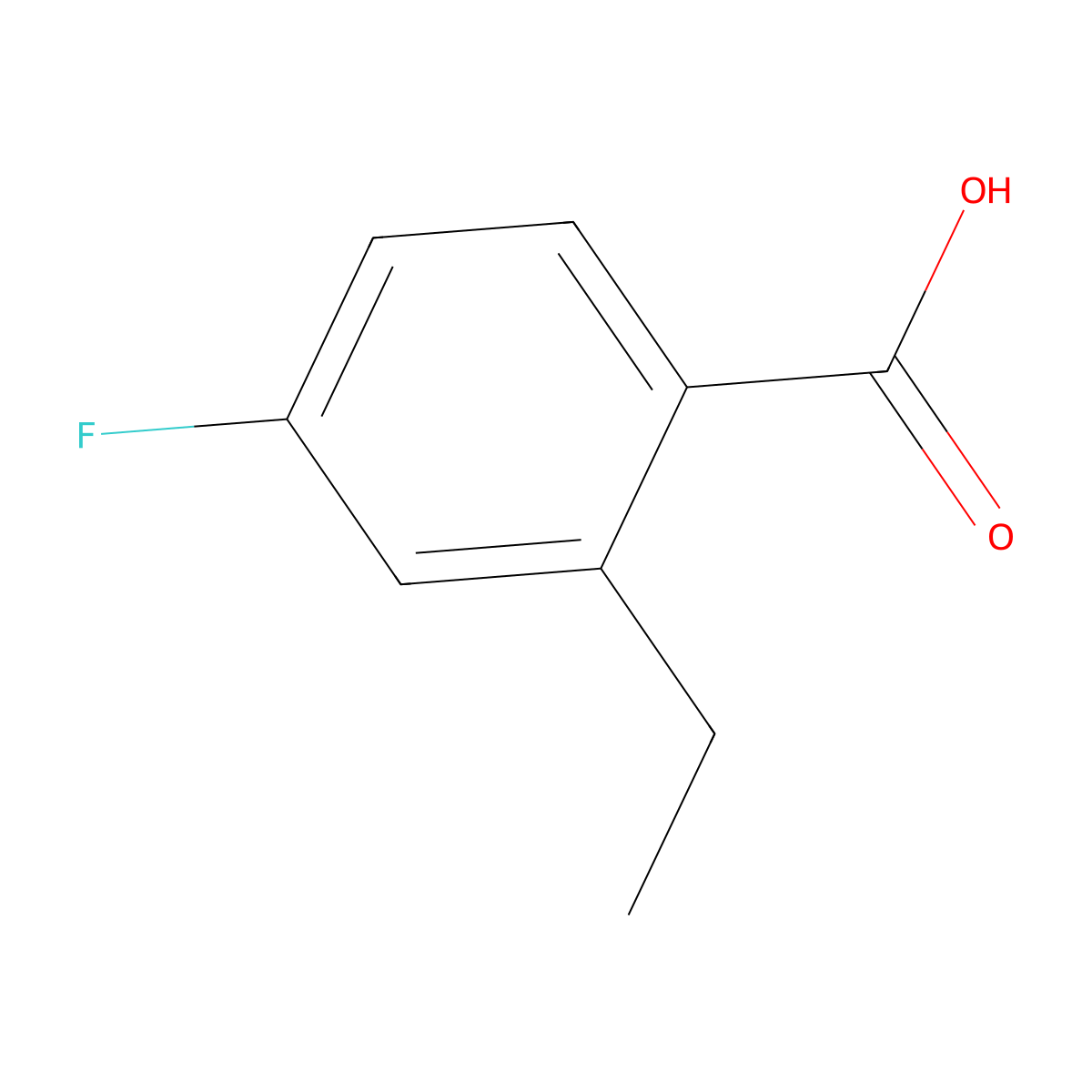 2-Ethyl-4-fluorobenzoic acid molecular structure, CAS 194487-61-1