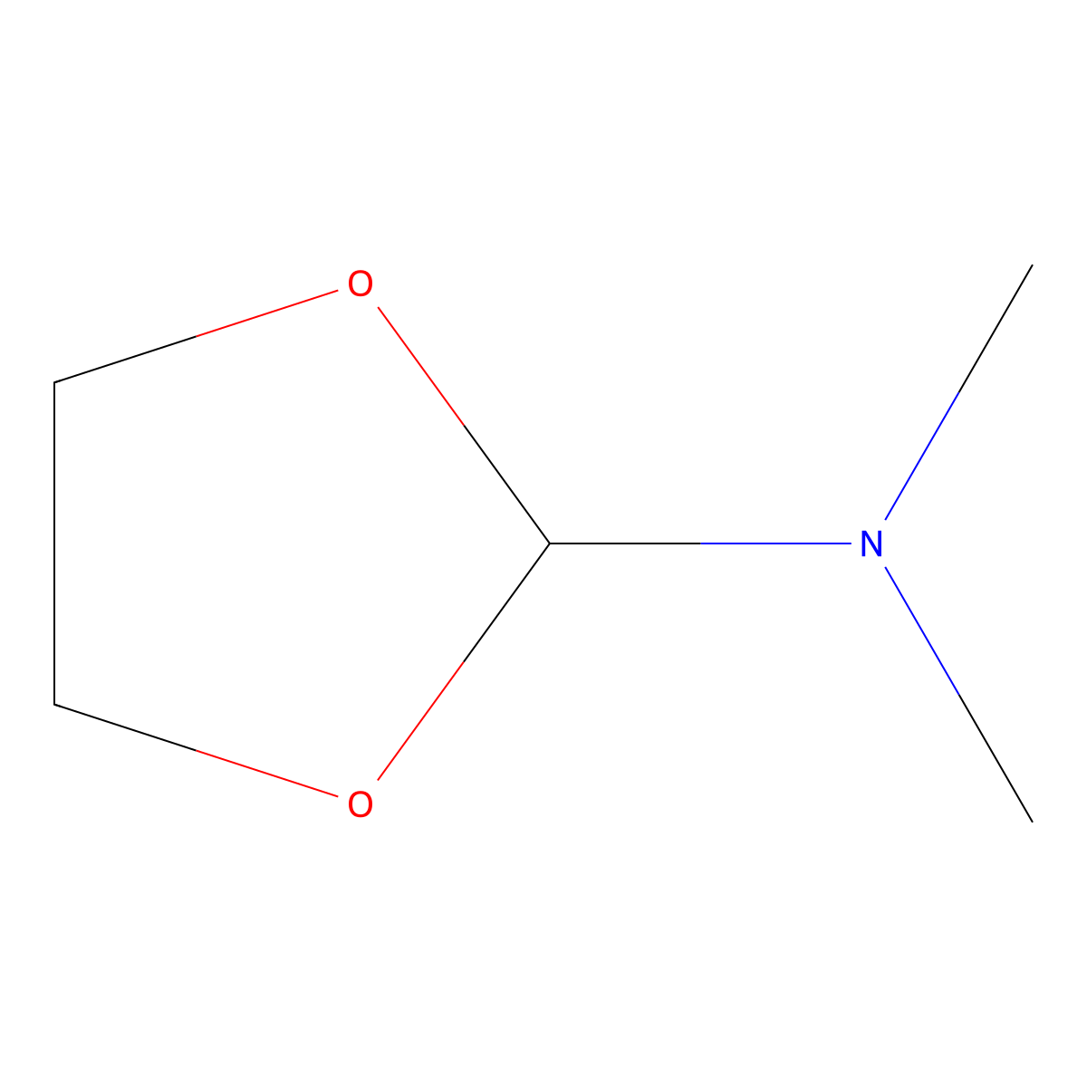 N,N-dimethyl-1,3-dioxolan-2-amine molecular structure, CAS 19449-26-4