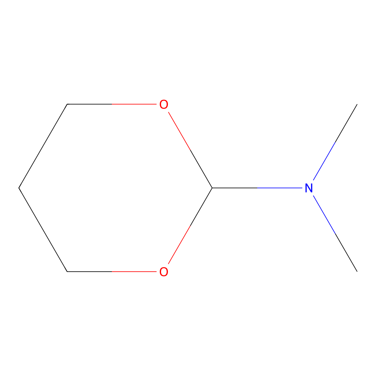 N,N-dimethyl-1,3-dioxan-2-amine molecular structure, CAS 19449-32-2