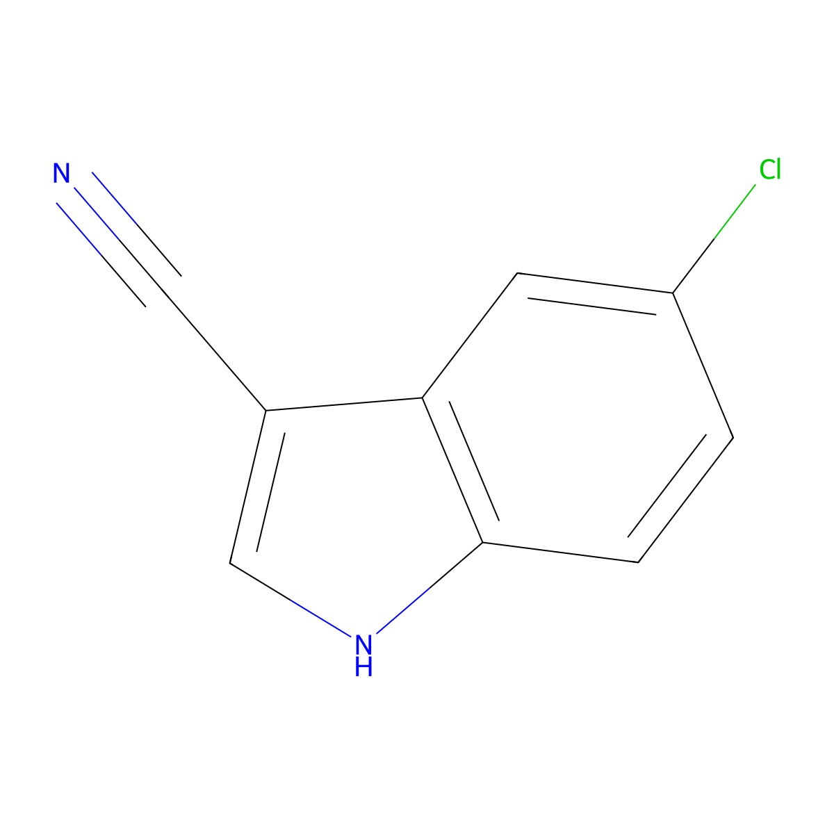 5-chloro-1H-indole-3-carbonitrile molecular structure, CAS 194490-14-7