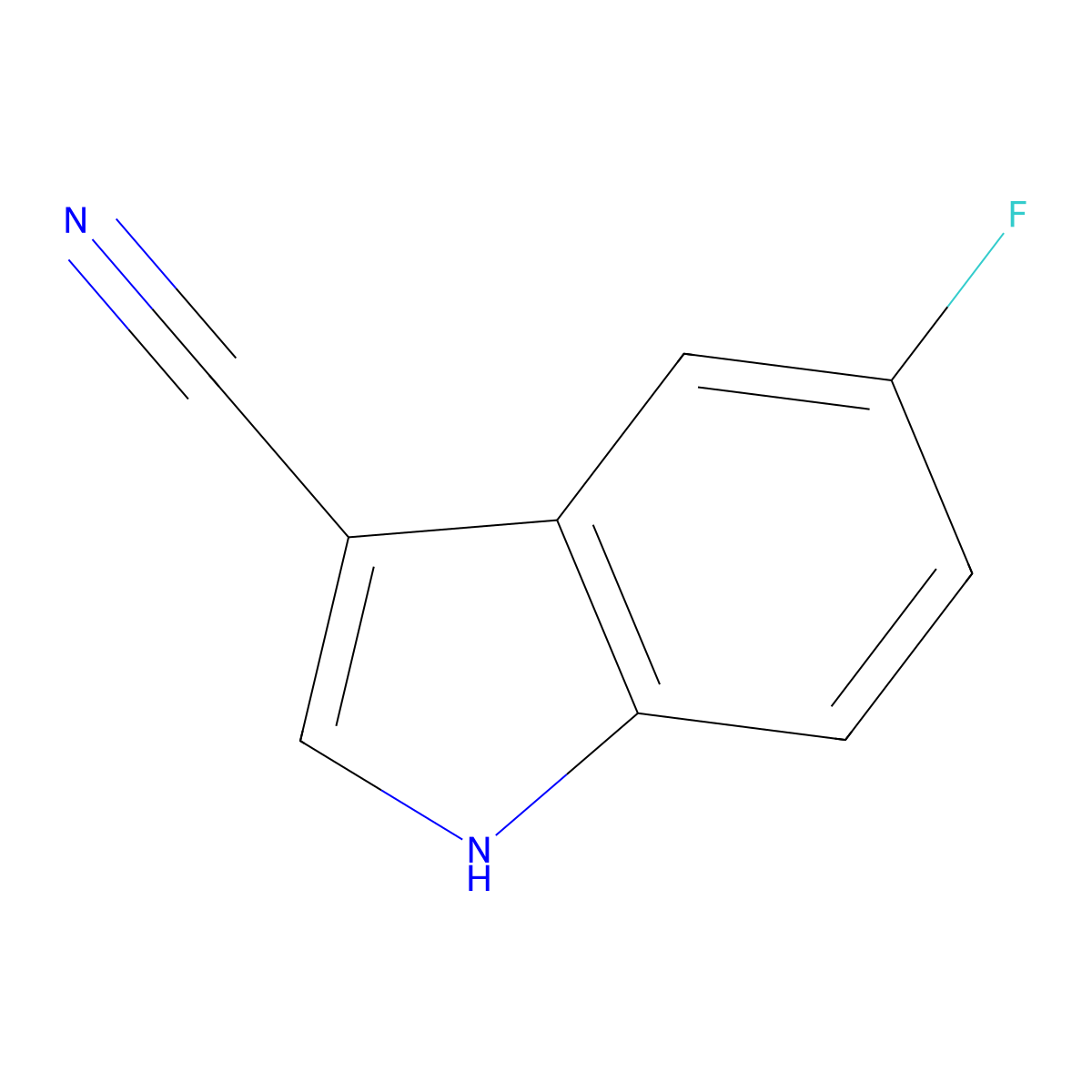 5-fluoro-1H-indole-3-carbonitrile molecular structure, CAS 194490-15-8