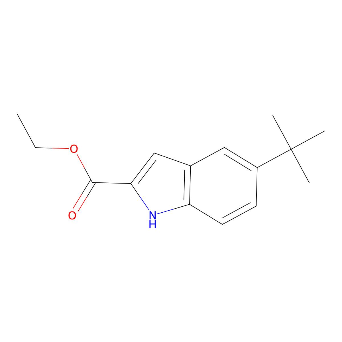 ethyl 5-tert-butyl-1H-indole-2-carboxylate molecular structure, CAS 194490-18-1