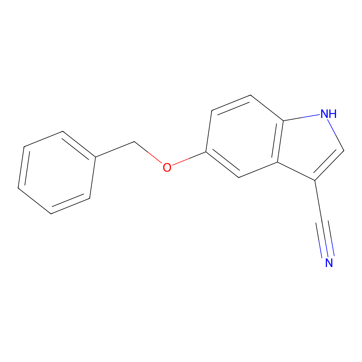 5-(benzyloxy)-1H-indole-3-carbonitrile molecular structure, CAS 194490-25-0