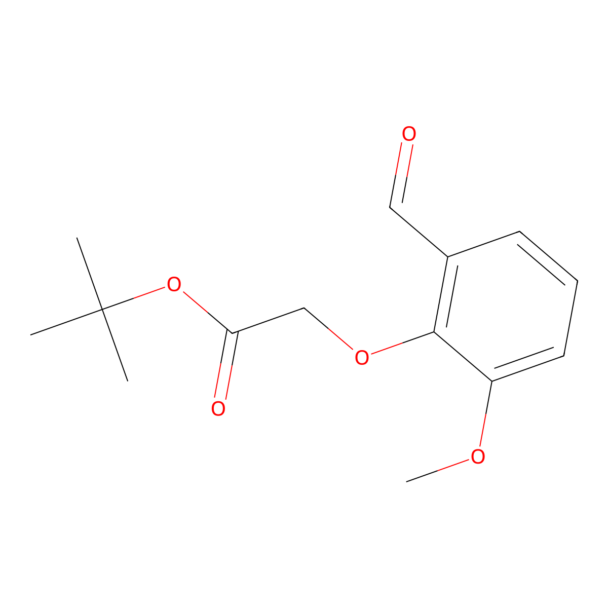 Tert-butyl 2-(2-formyl-6-methoxyphenoxy)acetate molecular structure, CAS 194490-54-5