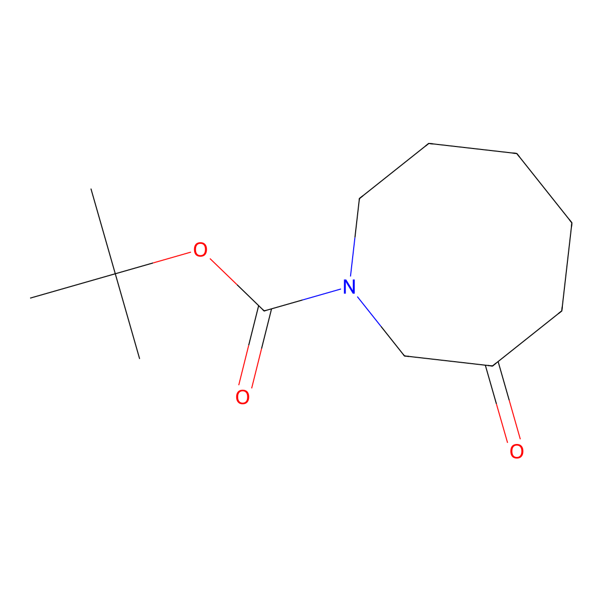 Tert-butyl 3-oxoazocane-1-carboxylate molecular structure, CAS 194491-80-0