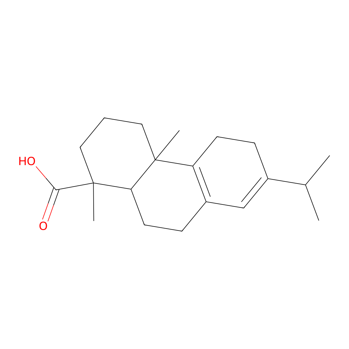 Palustric acid molecular structure, CAS 1945-53-5