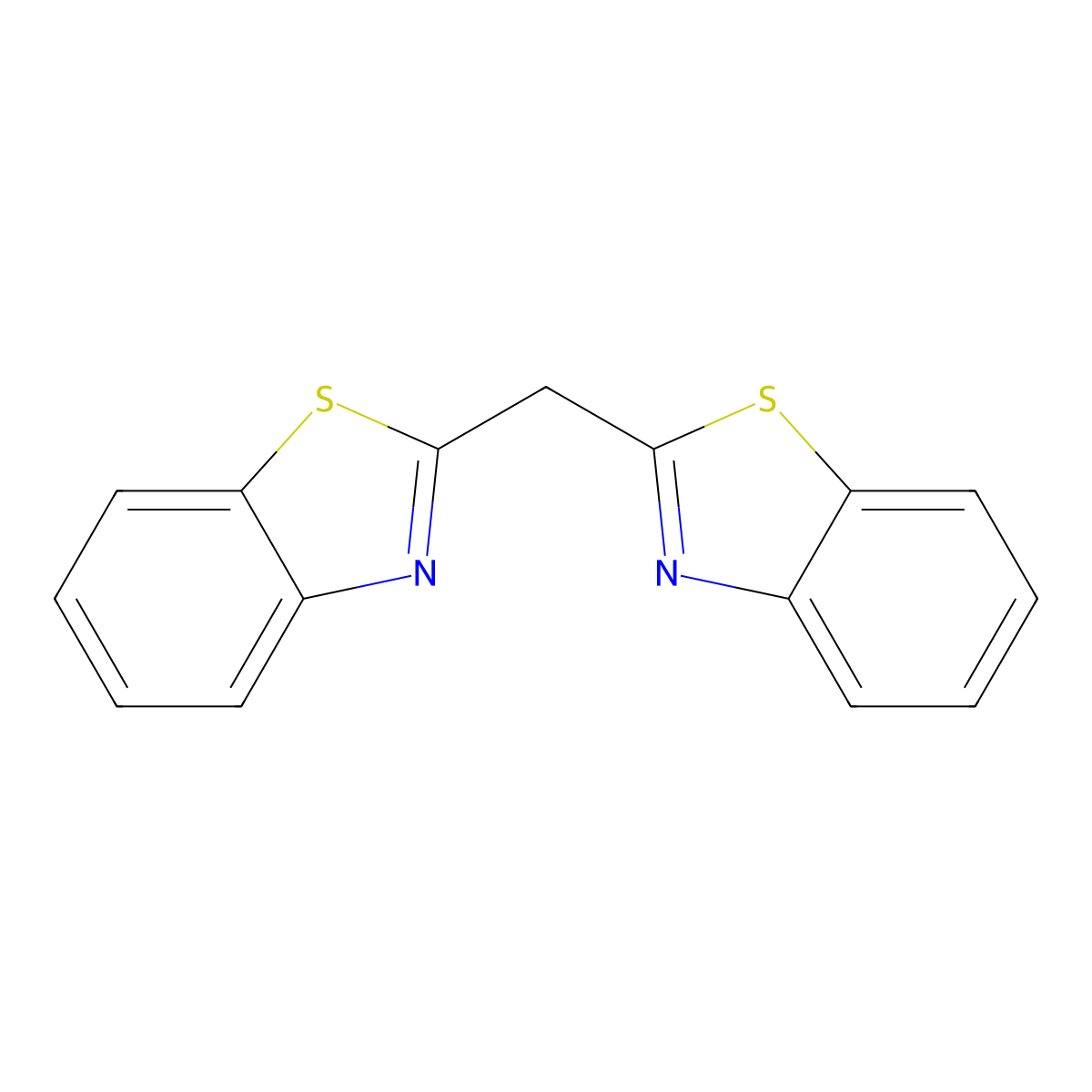 Benzothiazole, 2,2'-methylenebis- molecular structure, CAS 1945-78-4