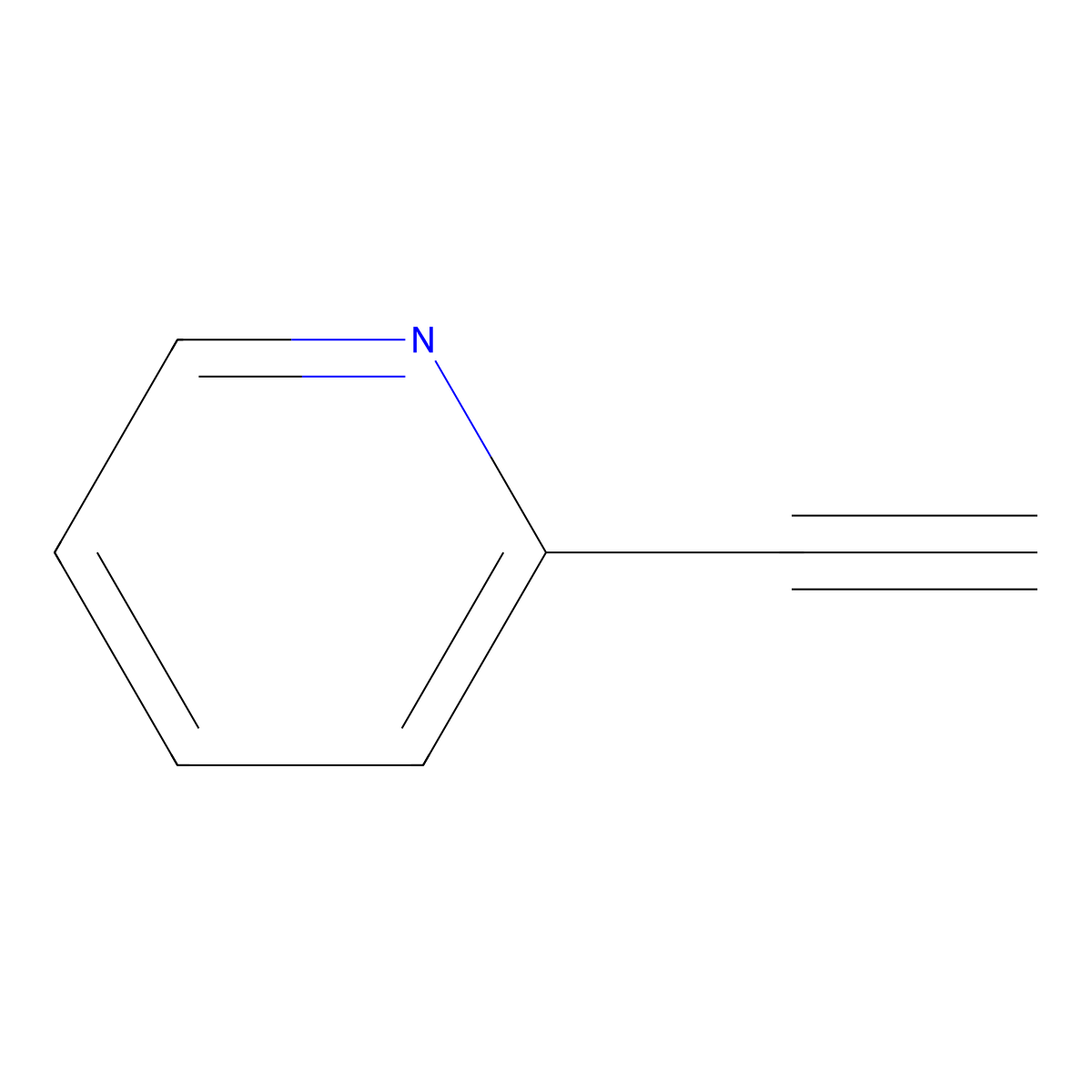 Ethynylpyridine molecular structure, CAS 1945-84-2