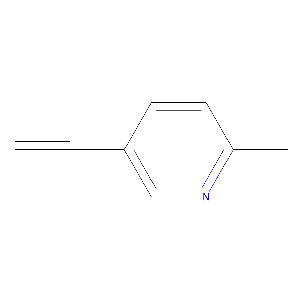 5-Ethynyl-2-methylpyridine molecular structure, CAS 1945-85-3