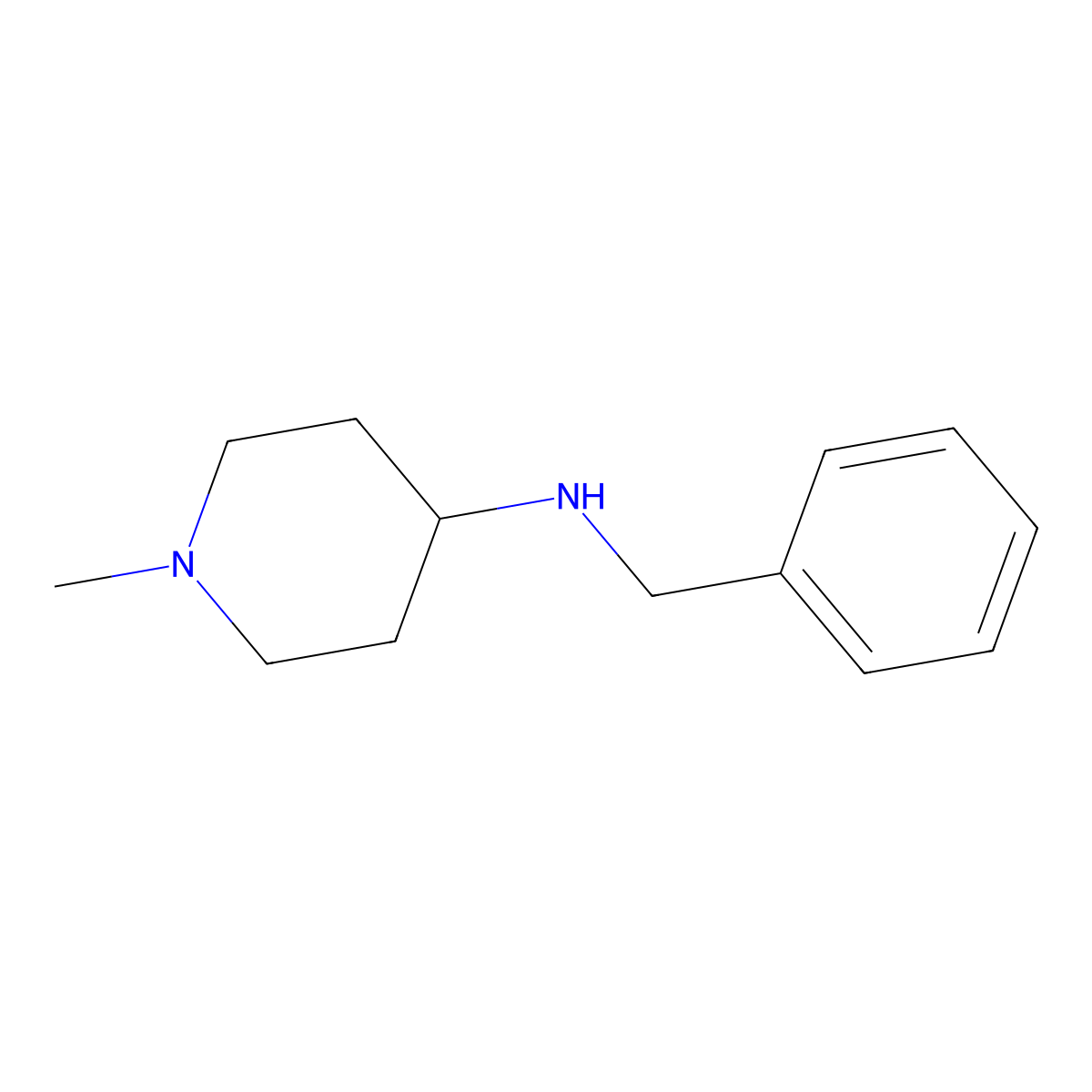 N-benzyl-1-methylpiperidin-4-amine molecular structure, CAS 194538-07-3