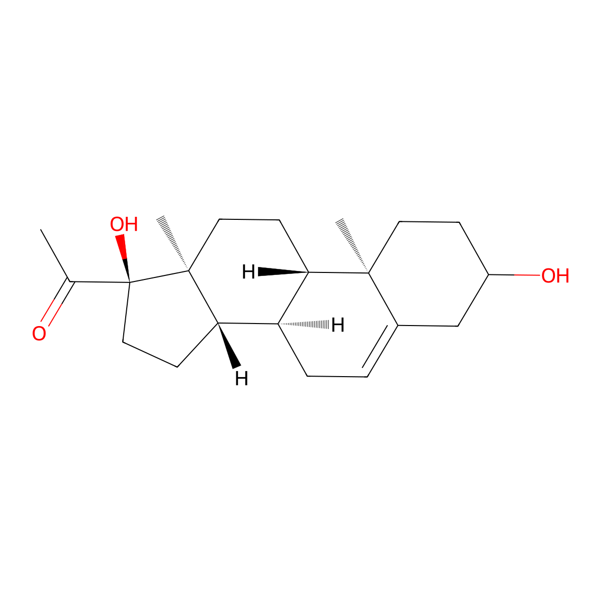17|A-Hydroxypregnenolone molecular structure, CAS 19454-90-1