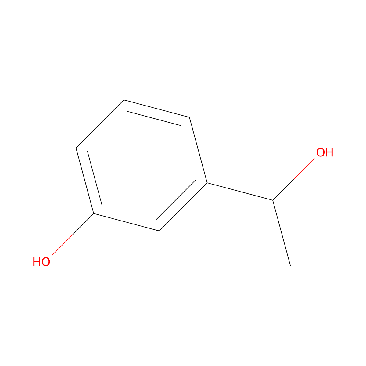 3-[(1S)-1-hydroxyethyl]phenol molecular structure, CAS 194545-44-3