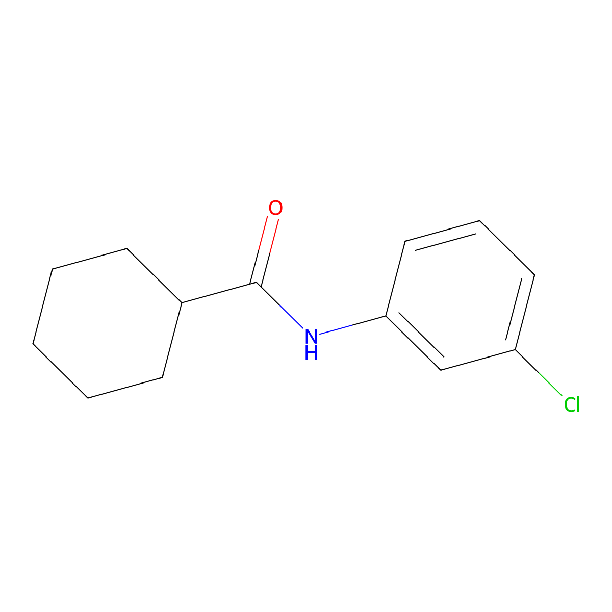 N-(3-chlorophenyl)cyclohexanecarboxamide molecular structure, CAS 194551-33-2