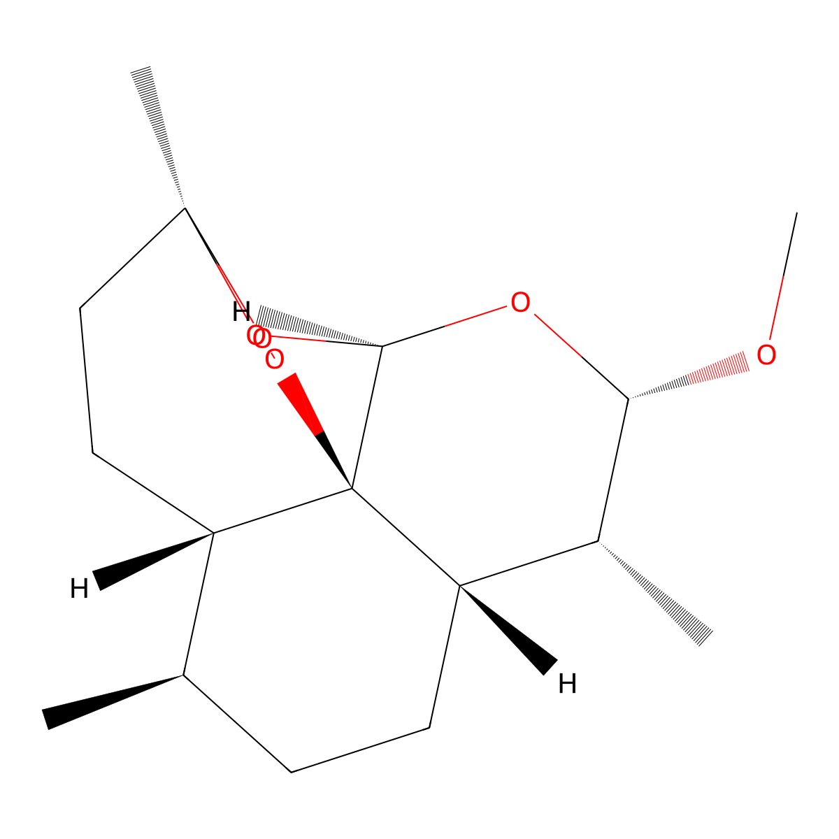 Artemether molecular structure, CAS 19456-48-5