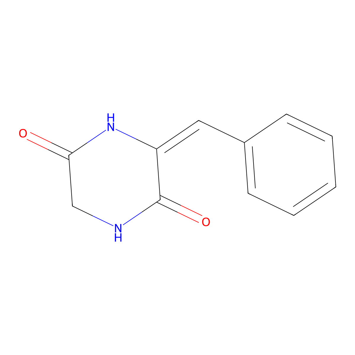2,5-Piperazinedione, 3-(phenylmethylene)-, (Z)- molecular structure, CAS 19459-03-1