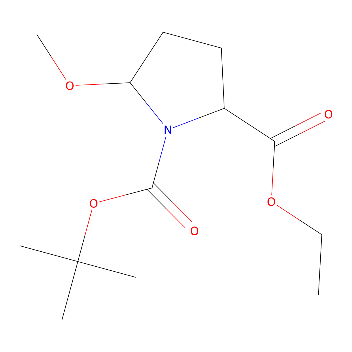 (2S)-1-tert-Butyl 2-ethyl 5-methoxypyrrolidine-1,2-dicarboxylate molecular structure, CAS 194594-24-6