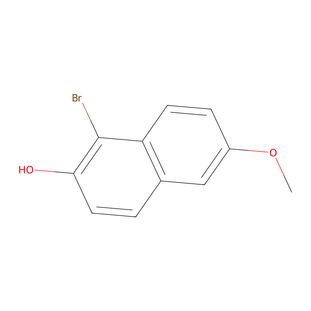 1-Bromo-6-methoxynaphthalen-2-ol molecular structure, CAS 194594-62-2