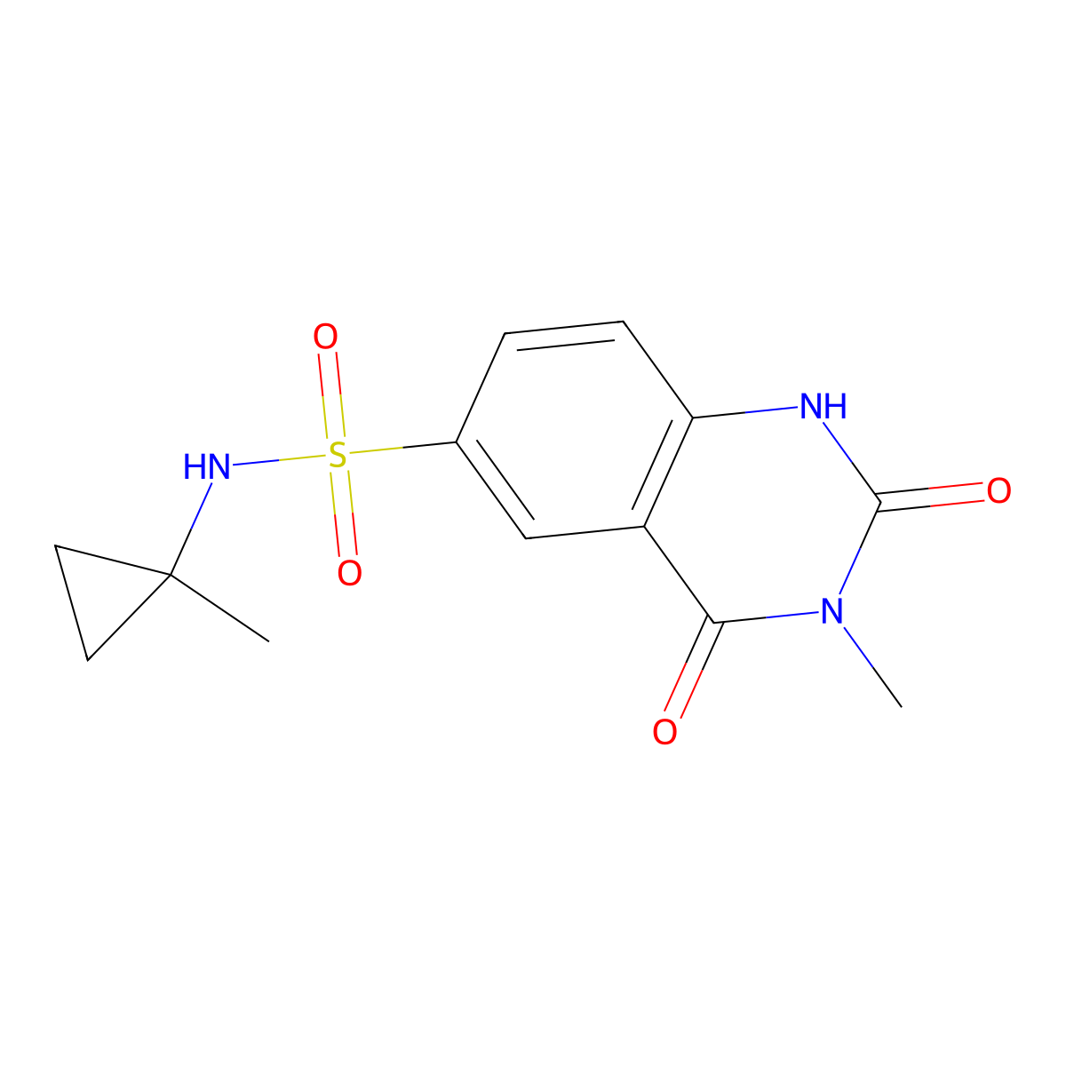 6-Quinazolinesulfonamide, 1,2,3,4-tetrahydro-3-methyl-N-(1-methylcyclopropyl)-2,4-dioxo- molecular structure, CAS 1945948-65-1