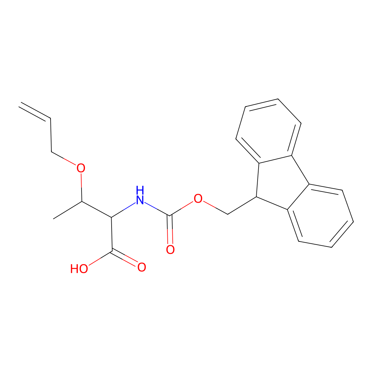 N-(((9H-Fluoren-9-yl)methoxy)carbonyl)-O-allyl-L-threonine molecular structure, CAS 1945973-89-6