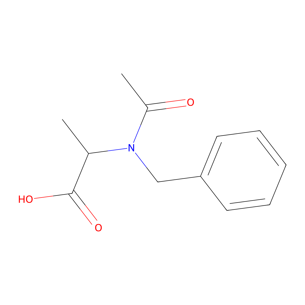 (2S)-2-(N-benzylacetamido)propanoic acid molecular structure, CAS 19460-84-5