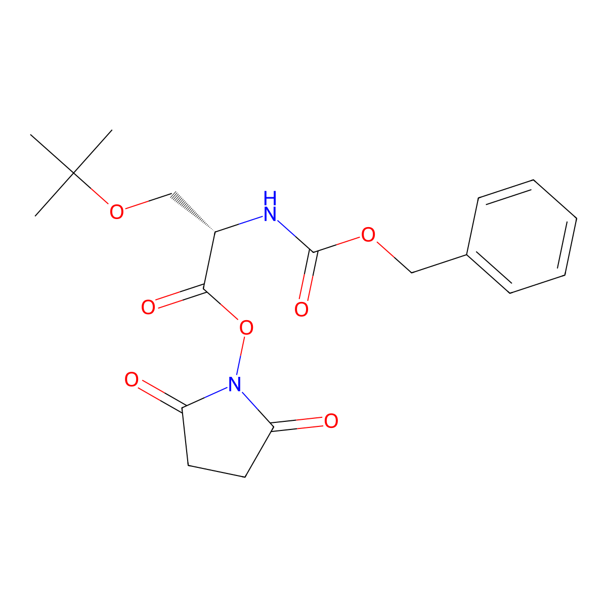 Z-Ser(tbu)-osu molecular structure, CAS 19460-97-0