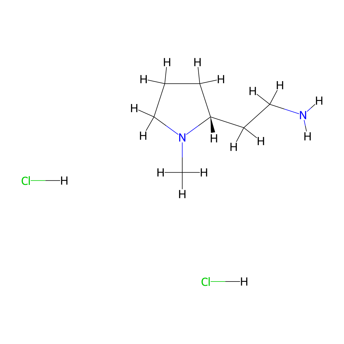 2-[(2R)-1-Methylpyrrolidin-2-yl]ethan-1-amine dihydrochloride molecular structure, CAS 1946010-82-7