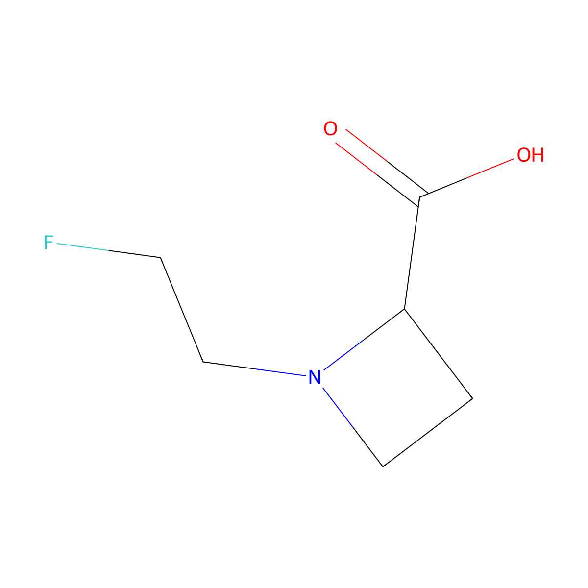 2-Azetidinecarboxylic acid, 1-(2-fluoroethyl)-, (2s)- molecular structure, CAS 1946010-84-9