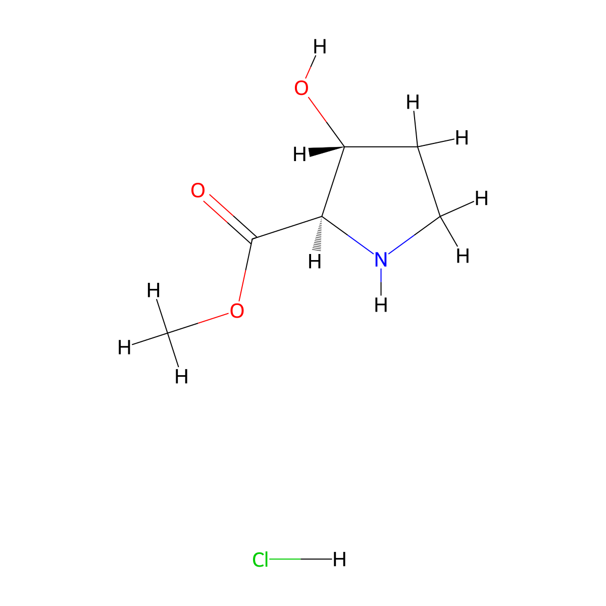 (2R,3R)-Methyl 3-hydroxypyrrolidine-2-carboxylate hydrochloride molecular structure, CAS 1946010-88-3