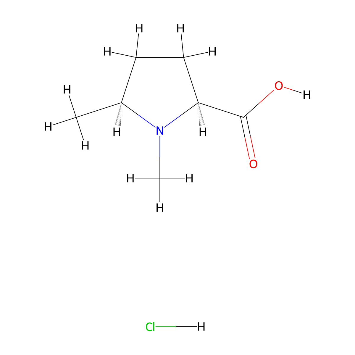 (2S,5S)-1,5-Dimethylpyrrolidine-2-carboxylic acid hydrochloride molecular structure, CAS 1946010-97-4