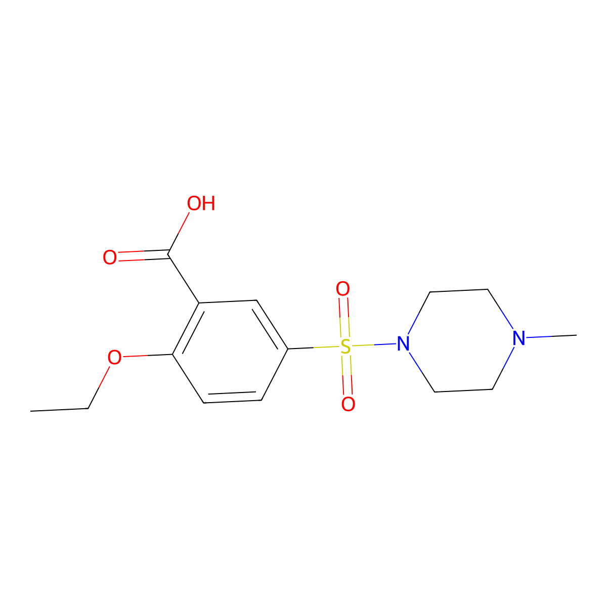 2-Ethoxy-5-(4-methyl-1-piperazinylsulfonyl)benzoic acid molecular structure, CAS 194602-23-8