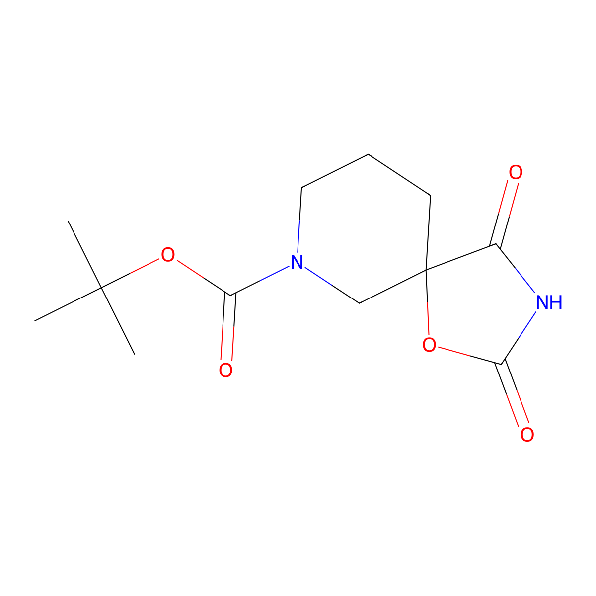 tert-Butyl 2,4-dioxo-1-oxa-3,7-diazaspiro[4.5]decane-7-carboxylate molecular structure, CAS 1946021-28-8