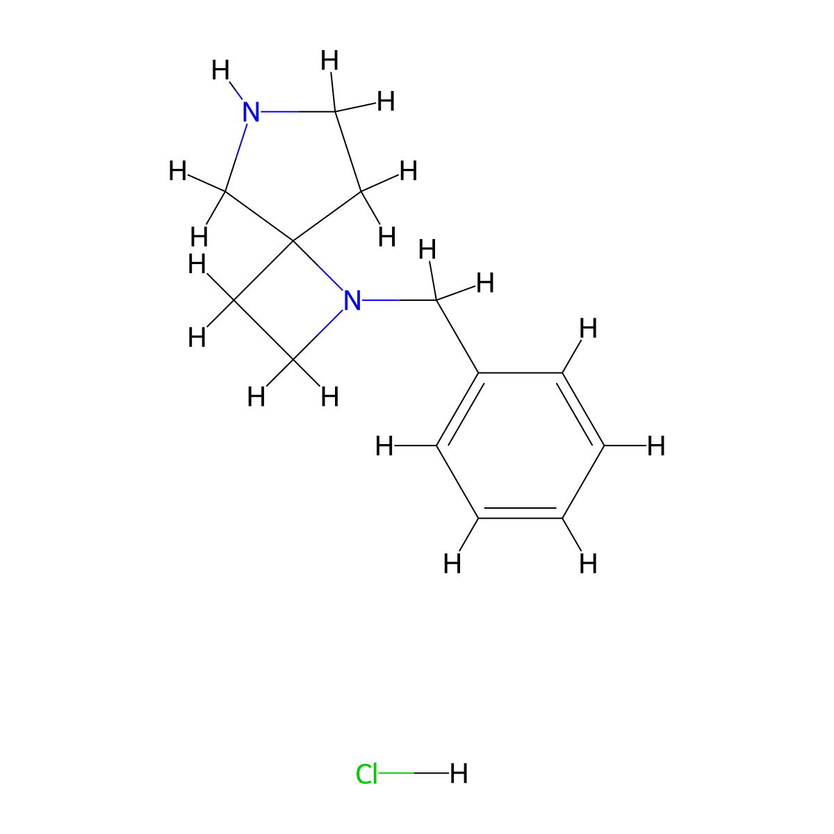 3-Benzyl-3,7-diazaspiro[3.4]octane hydrochloride molecular structure, CAS 1946021-33-5
