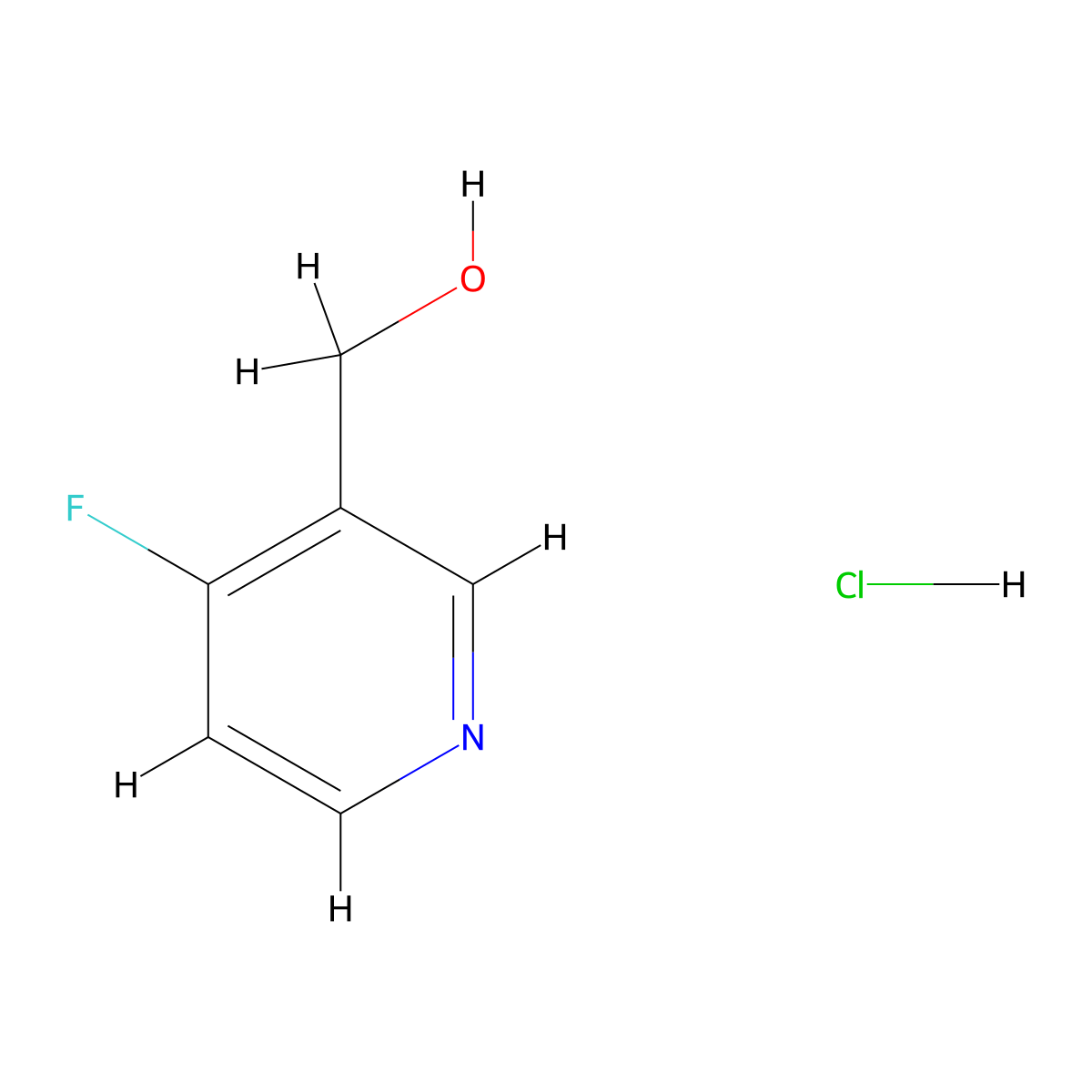 (4-Fluoropyridin-3-yl)methanol hydrochloride molecular structure, CAS 1946021-34-6