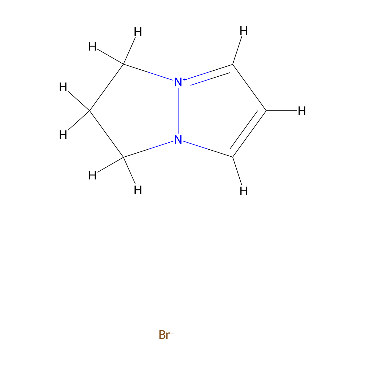 2,3-dihydro-1H-pyrazolo[1,2-a]pyrazol-4-ium bromide molecular structure, CAS 194608-56-5