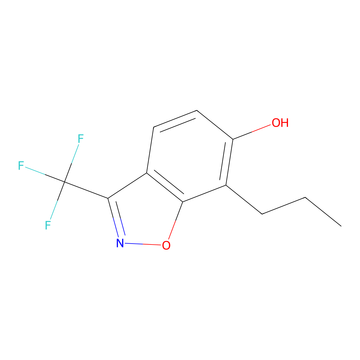7-Propyl-3-(trifluoromethyl)benzo[d]isoxazol-6-ol molecular structure, CAS 194608-88-3
