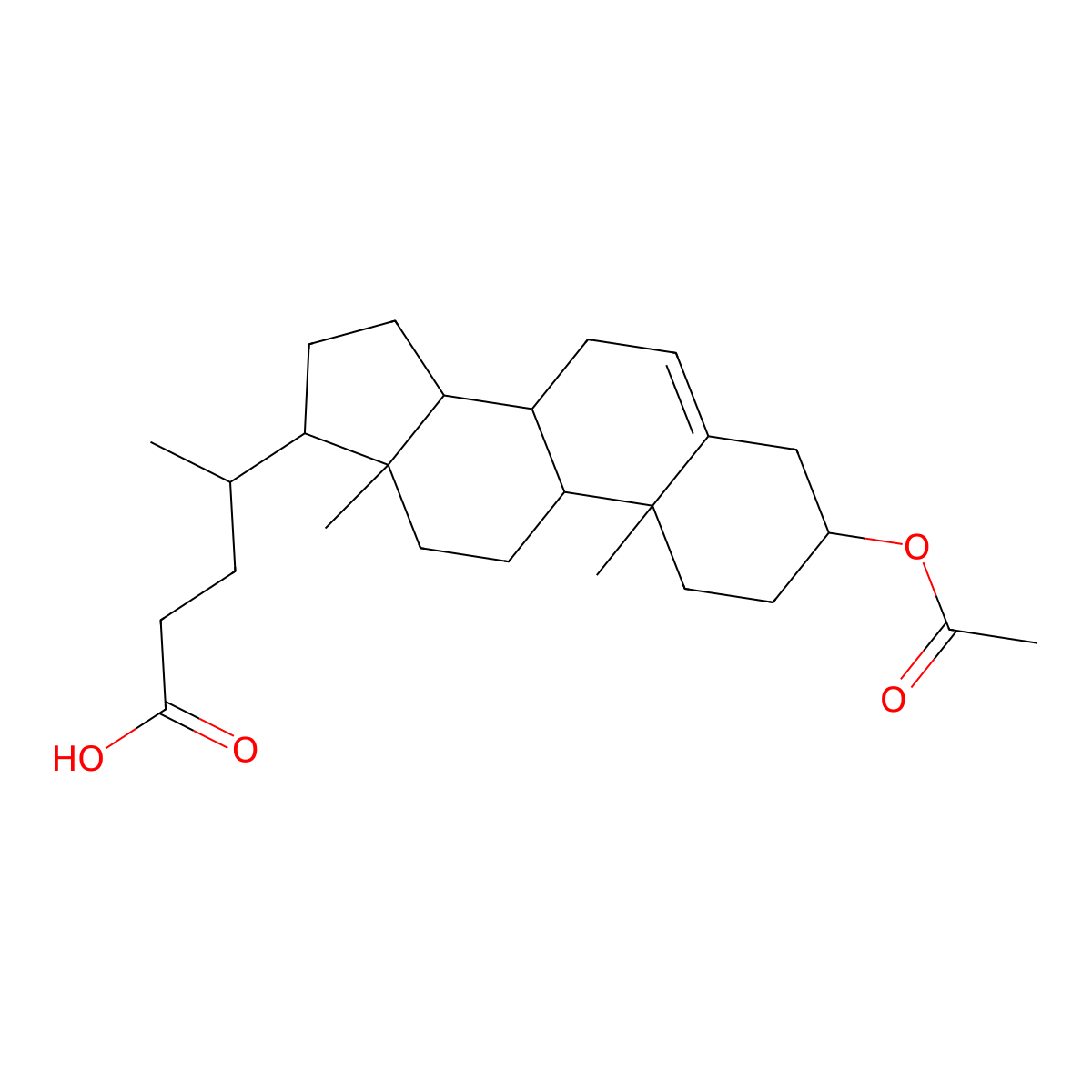 3-(Acetyloxy)chol-5-en-24-oic acid molecular structure, CAS 19462-13-6