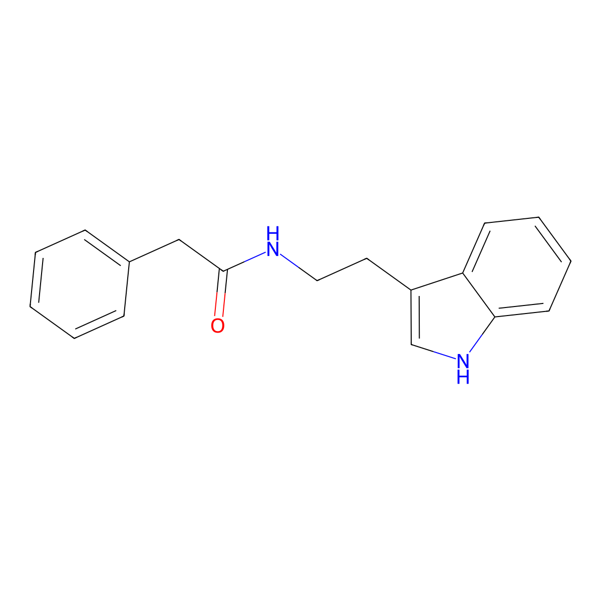 N-(2-(1H-Indol-3-yl)ethyl)benzeneacetamide molecular structure, CAS 19462-24-9