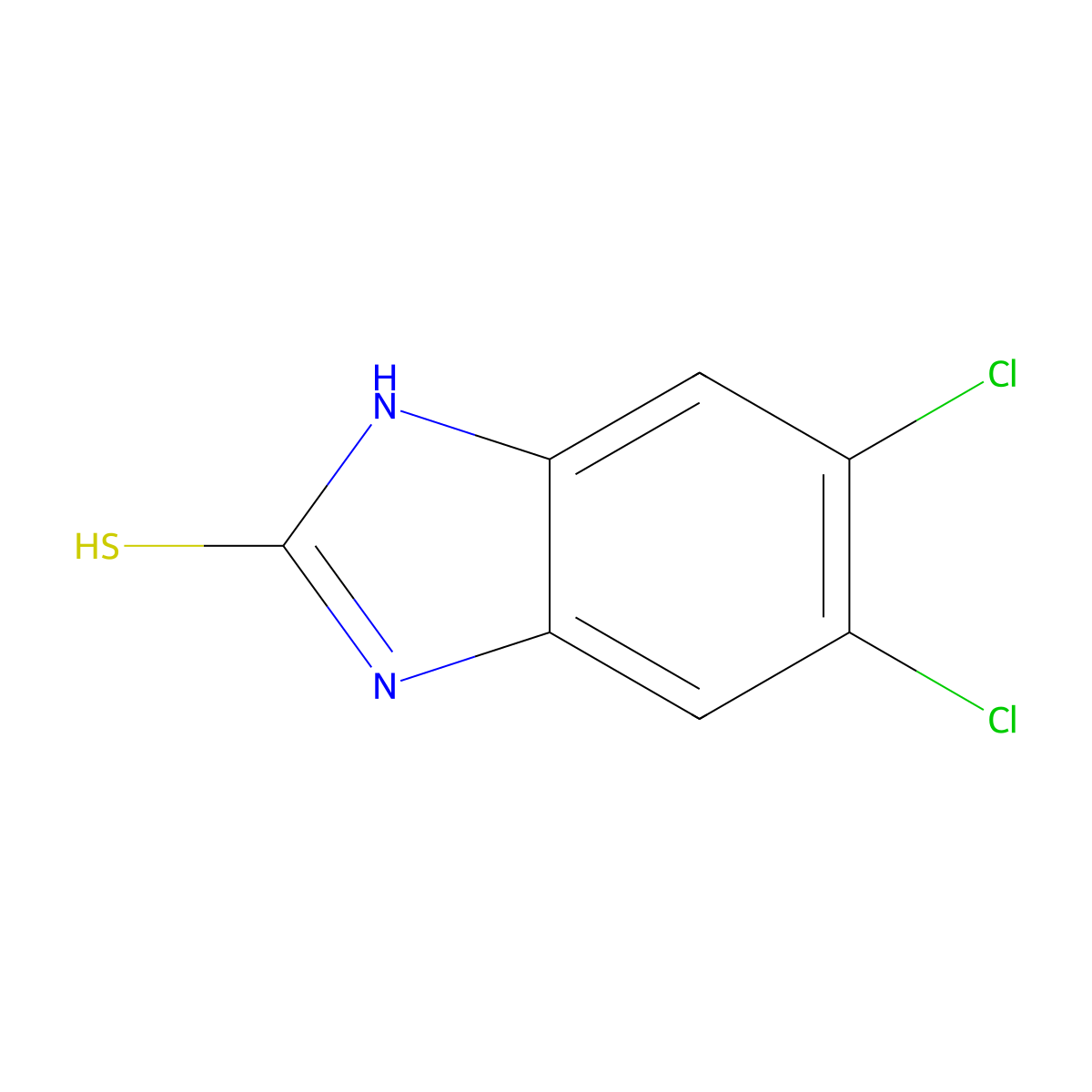 5,6-dichloro-1H-benzimidazole-2-thiol molecular structure, CAS 19462-98-7