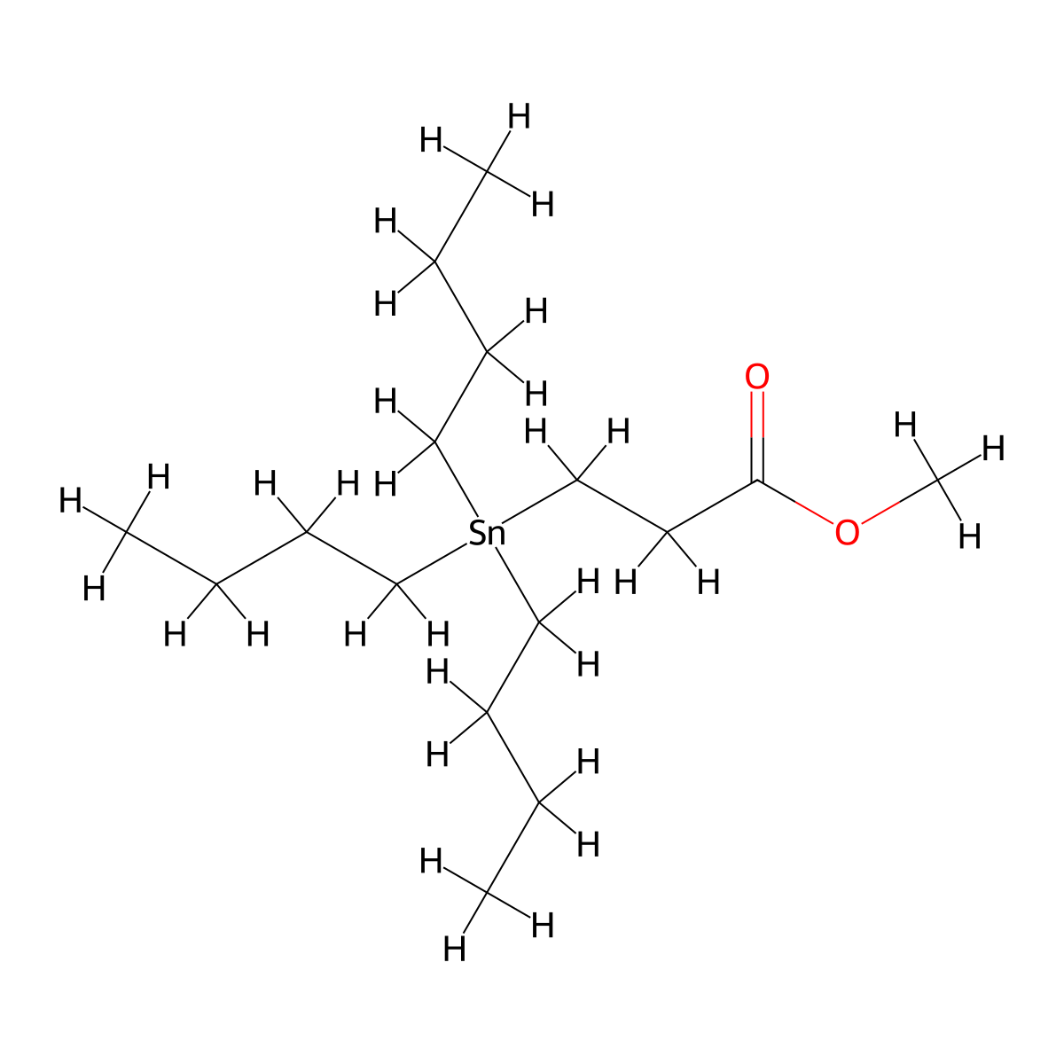 Methyl 3-tributylstannylpropanoate molecular structure, CAS 19464-44-9