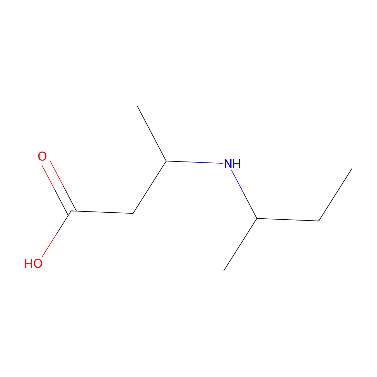 3-[(1-Methylpropyl)amino]-butanoic acid molecular structure, CAS 19464-70-1