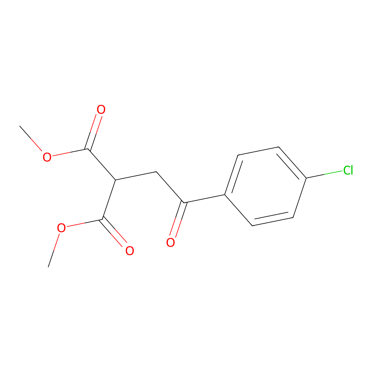Propanedioic acid, [2-(4-chlorophenyl)-2-oxoethyl]-, dimethyl ester molecular structure, CAS 194653-25-3