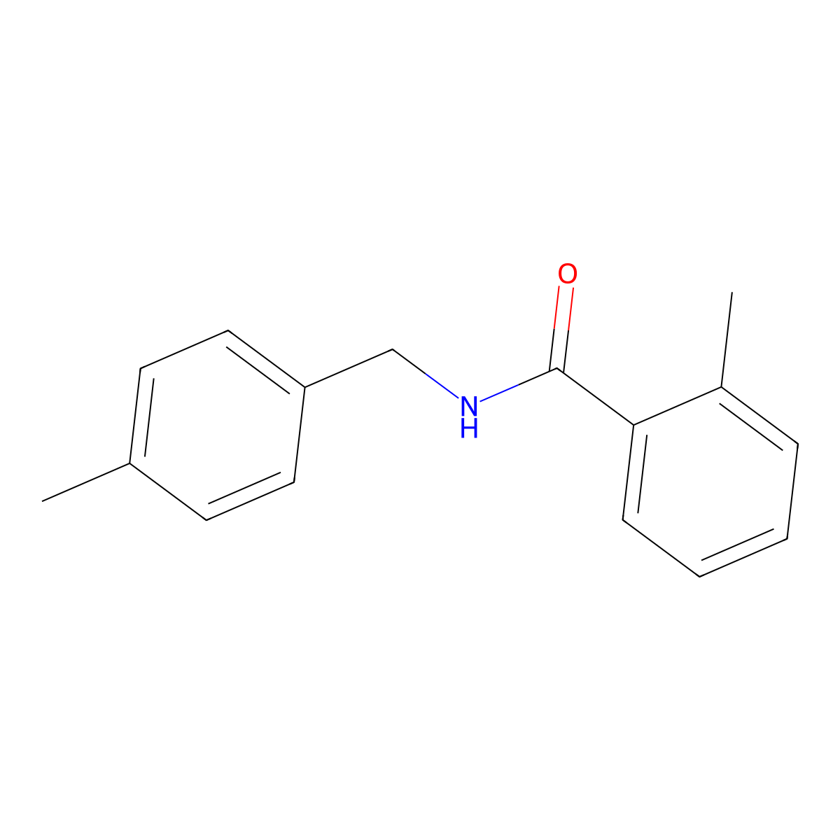 2-methyl-N-[(4-methylphenyl)methyl]benzamide molecular structure, CAS 194654-68-7
