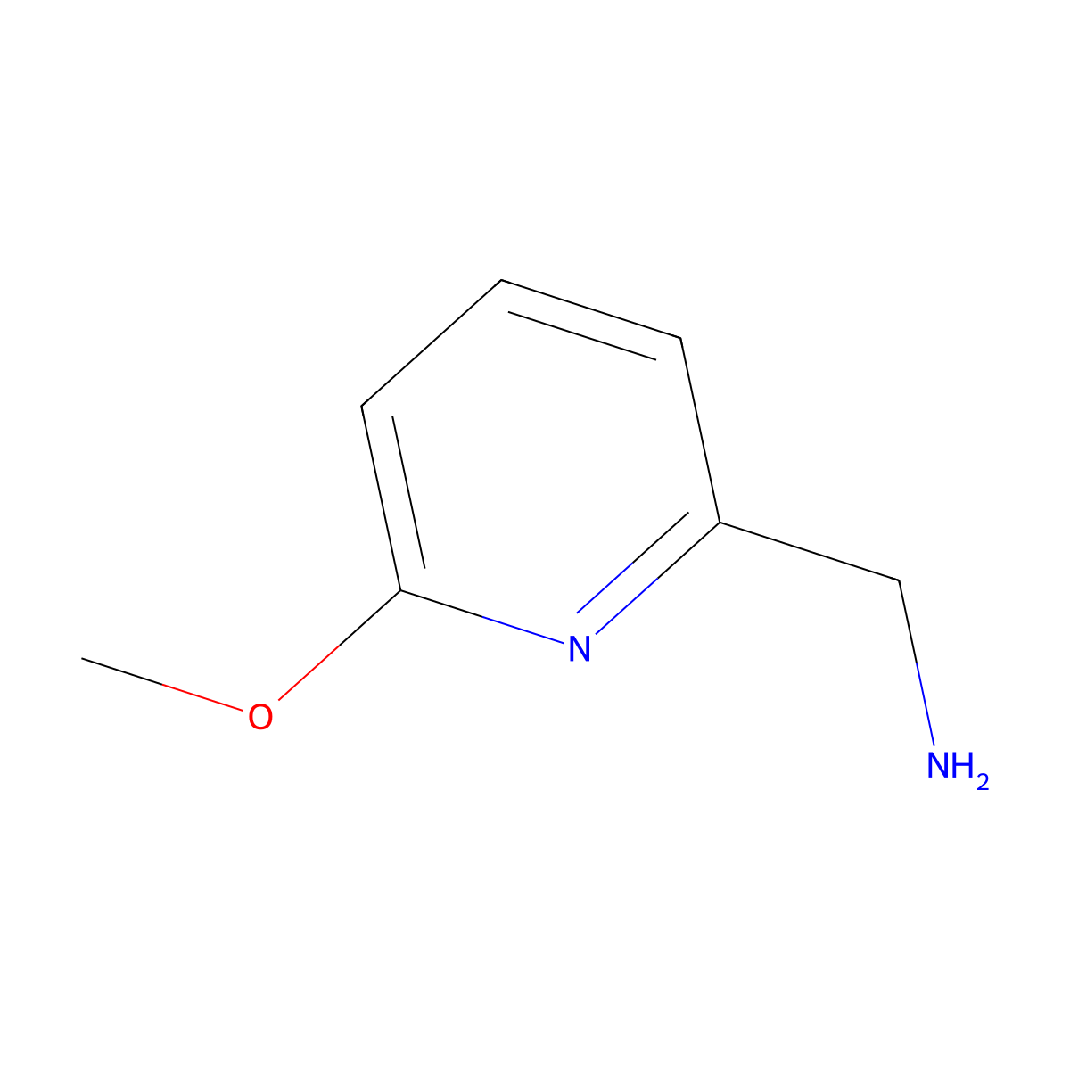 (6-Methoxypyridin-2-yl)methanamine molecular structure, CAS 194658-13-4
