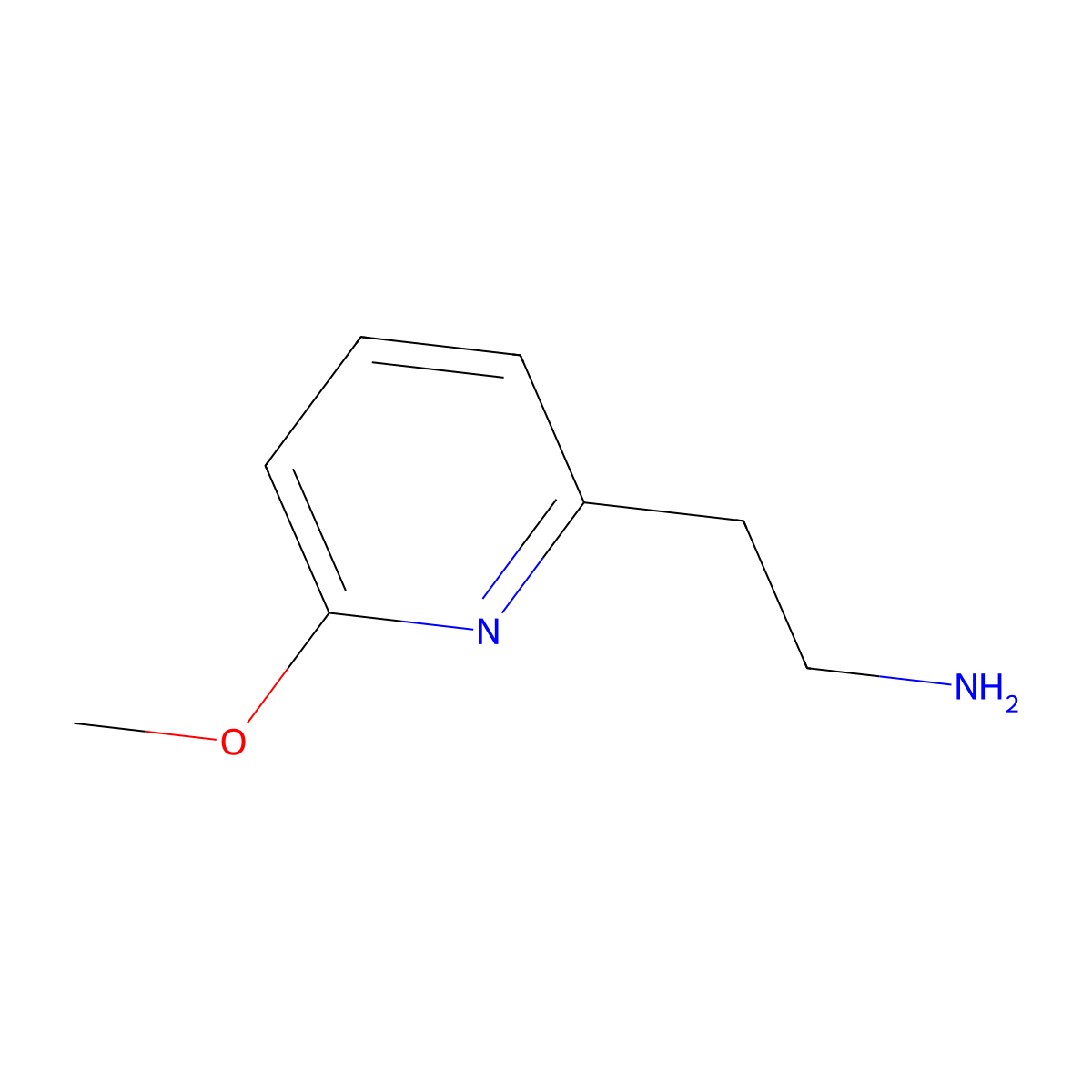 2-(6-Methoxypyridin-2-yl)ethan-1-amine molecular structure, CAS 194658-15-6