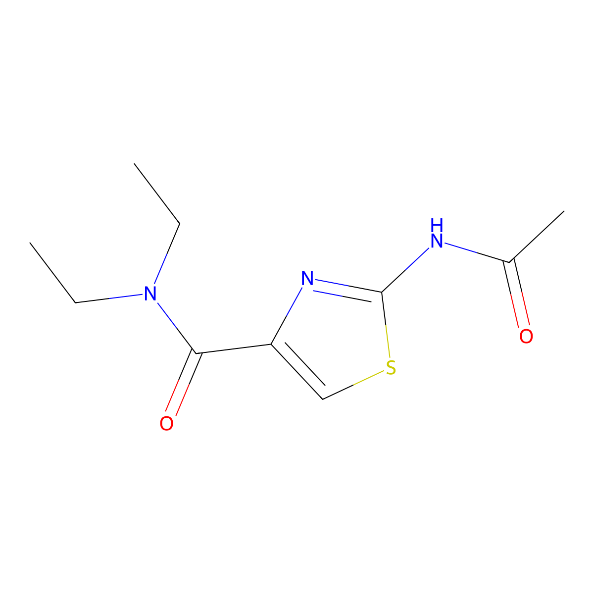 2-Acetamido-N,N-diethylthiazole-4-carboxamide molecular structure, CAS 194663-85-9