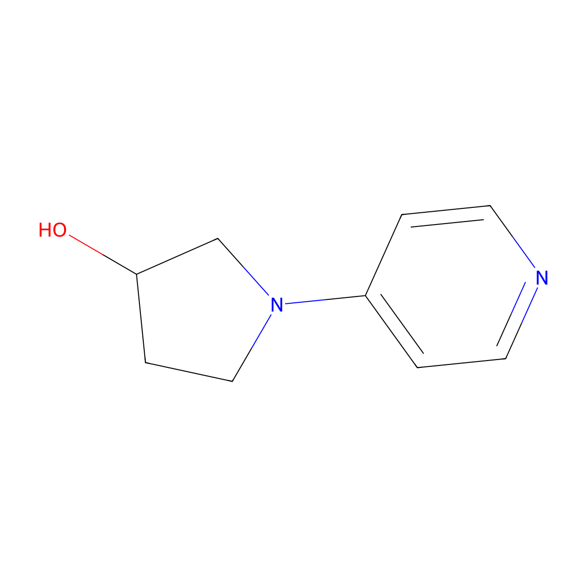 (S)-1-(Pyridin-4-yl)pyrrolidin-3-ol molecular structure, CAS 194668-44-5